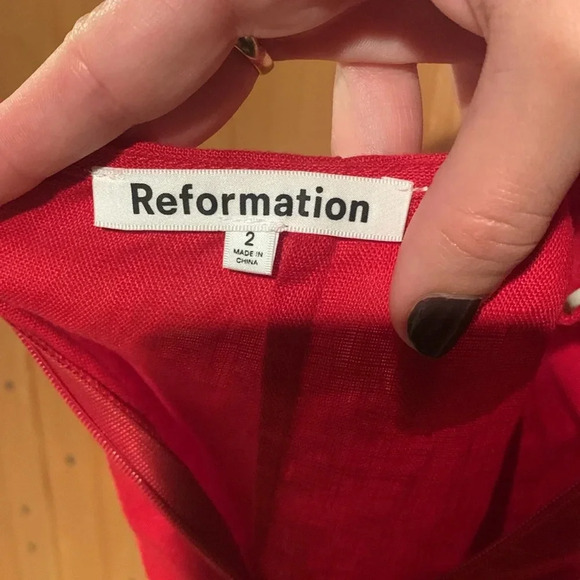 Reformation Red Midi Dress - Picture 4 of 6